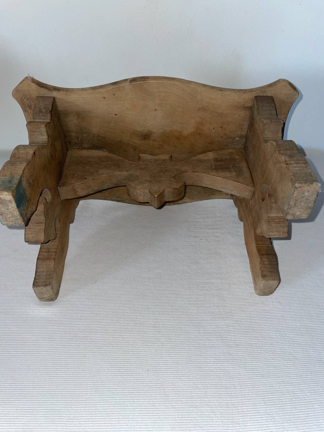 Wooden step stool, solid, old, small stool