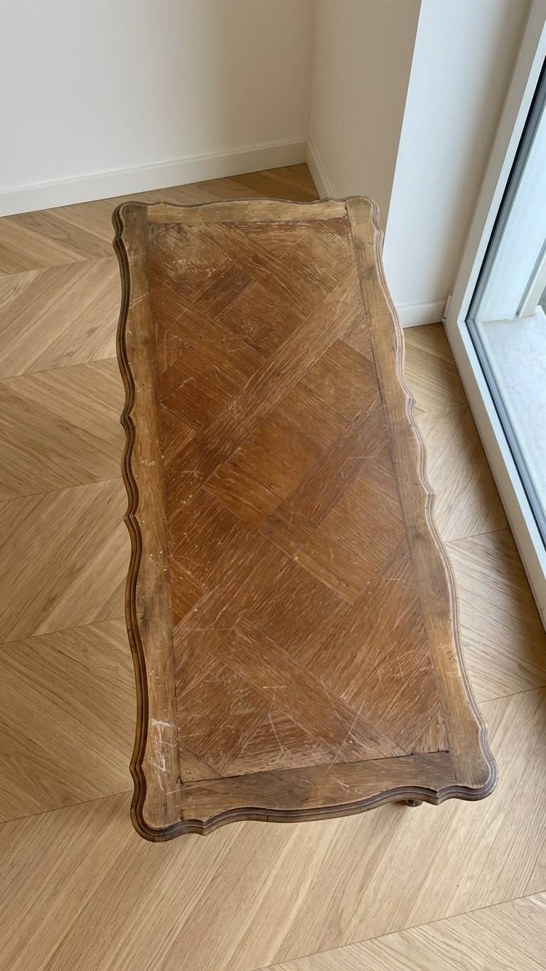 Banquette Louis XV en bois sculpté - 97 cm