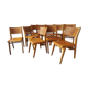 Set of 10 vintage theater chairs compass feet