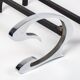 Pair of brushed steel chenets by Jean-Paul Créations circa 1970s