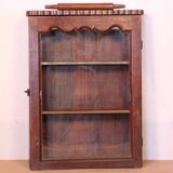 old Art Deco wall display case in Burmese teak