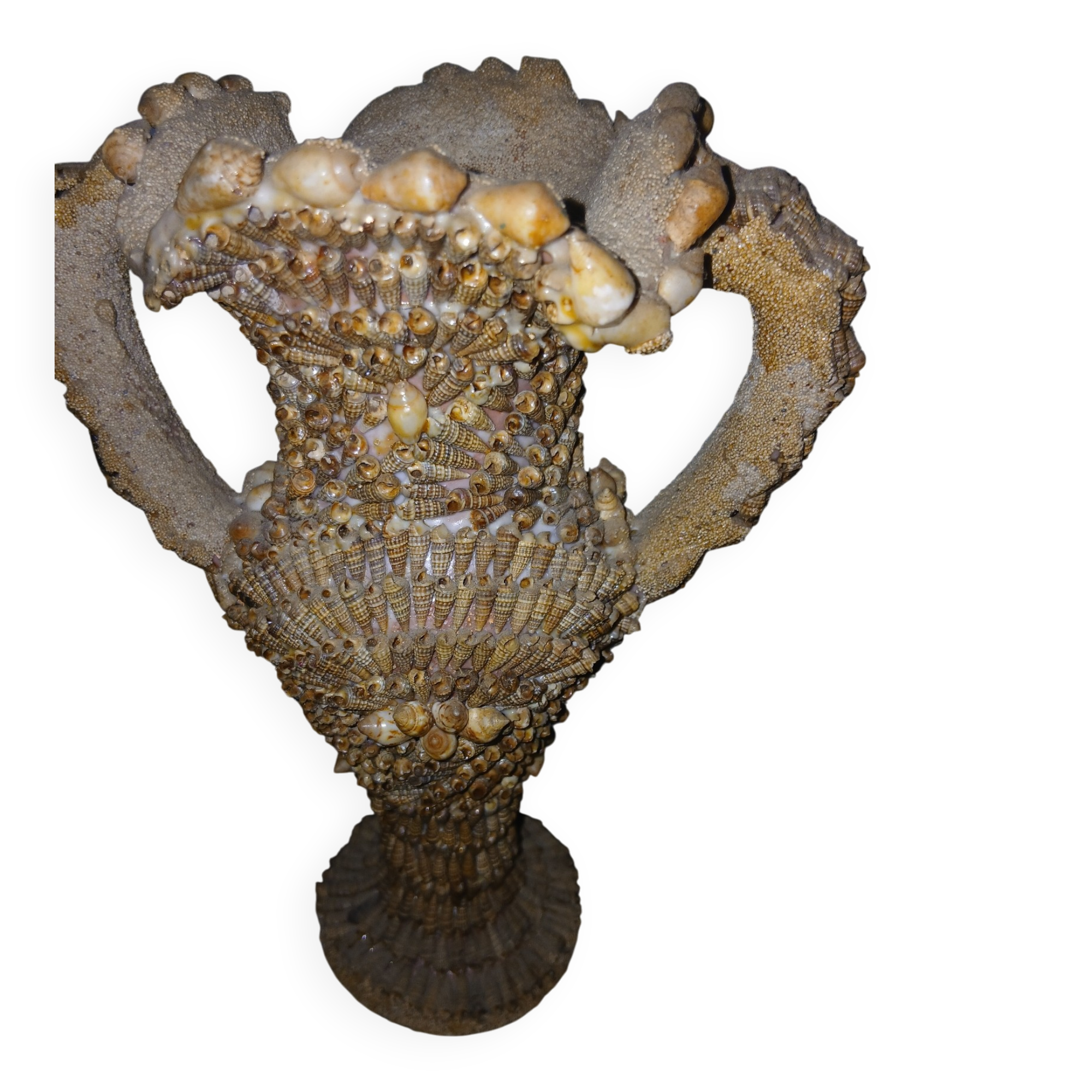 Vintage French shell vase