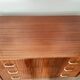 Vintage chest of drawers 3 drawers - varnished teak - Scandinavian style - retro patterns - 60s