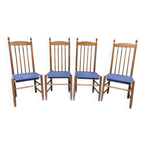 4 chaises vintage roche