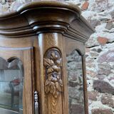 Display Cabinet Silver Cabinet Bookcase Provence Rocaille Louis XV Carved Oak 1960