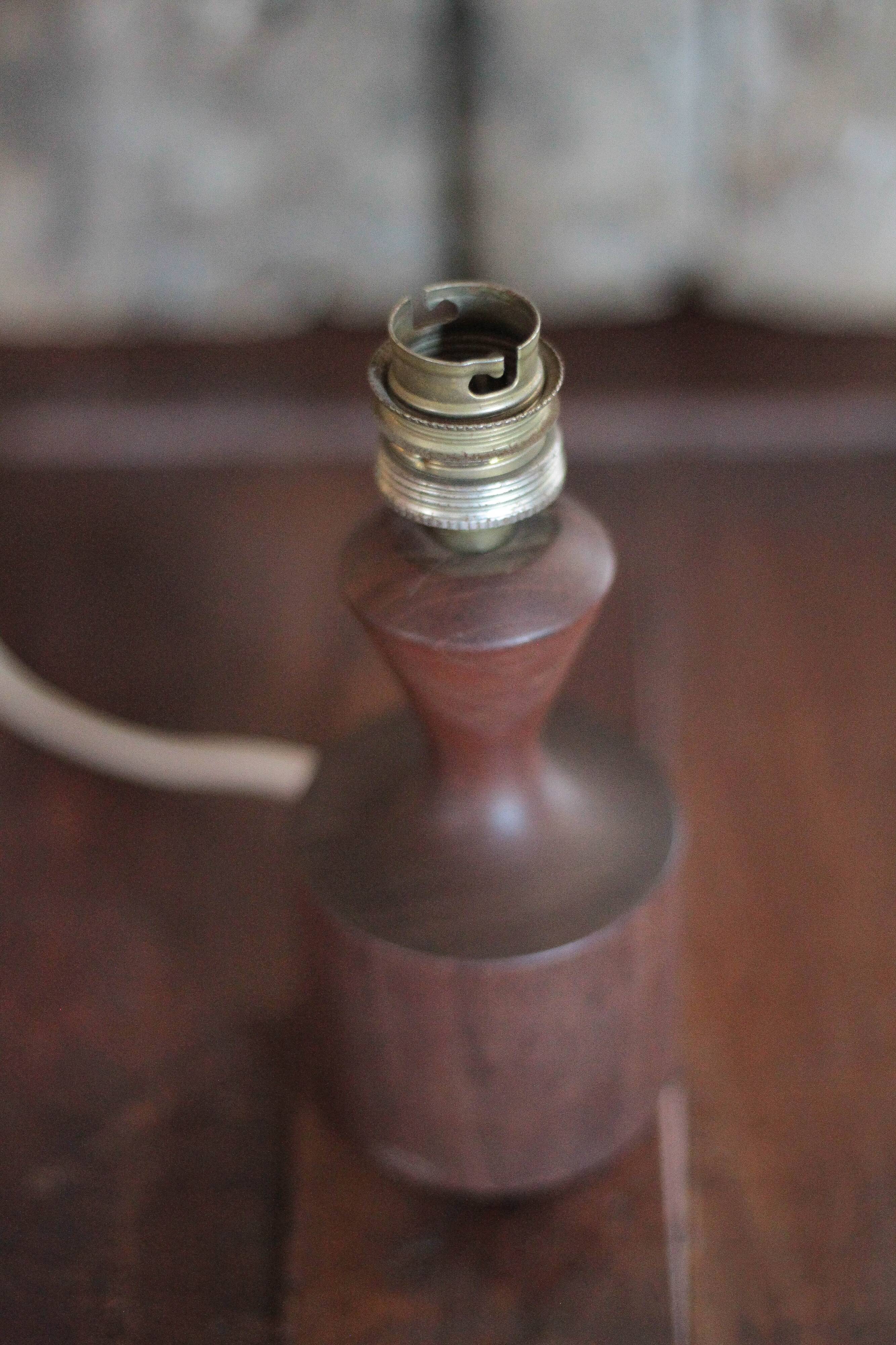 Scandinavian wooden lamp, vintage wooden lamp base, table lamp