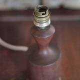 Scandinavian wooden lamp, vintage wooden lamp base, table lamp