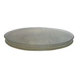 3 Glass plates decorated with fruit in relief