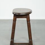 Antique Dutch oak stool from the early 19th century with a nice design