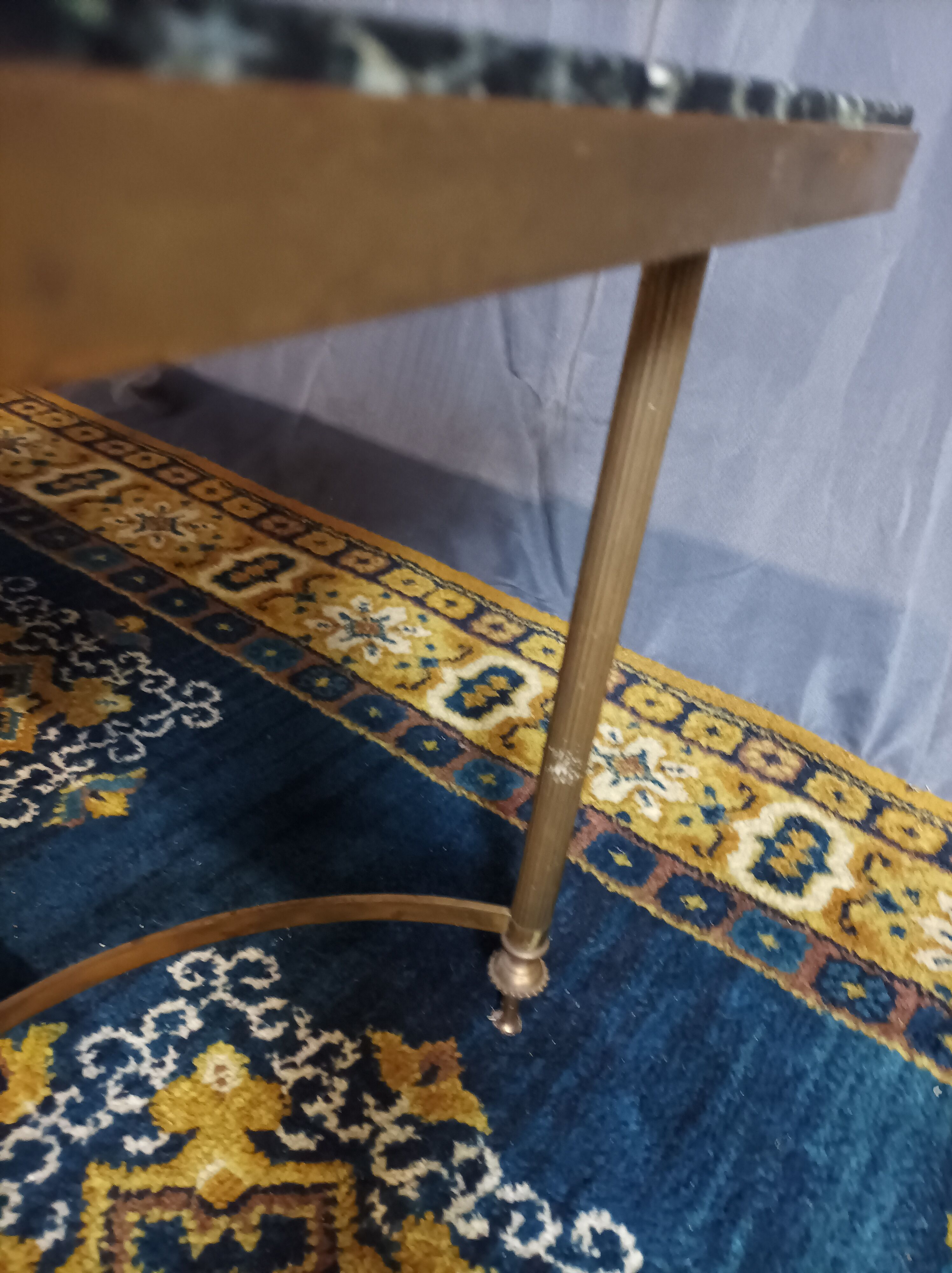 Coffee table 1960 green marble