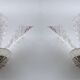 Pair of Classic Italian Murano Glass Leafs Wall Sconces, 1960s