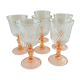 Set of 6 luminarc pink wine glass