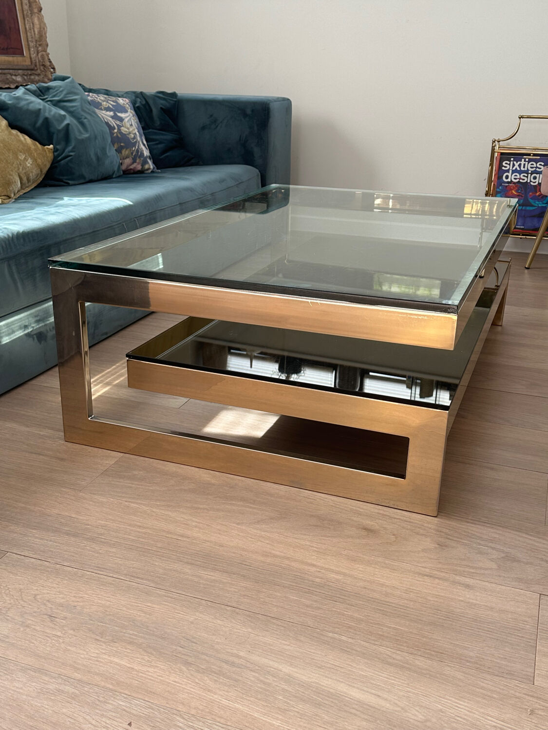 G coffee table by Belgo Chrom vintage 70s