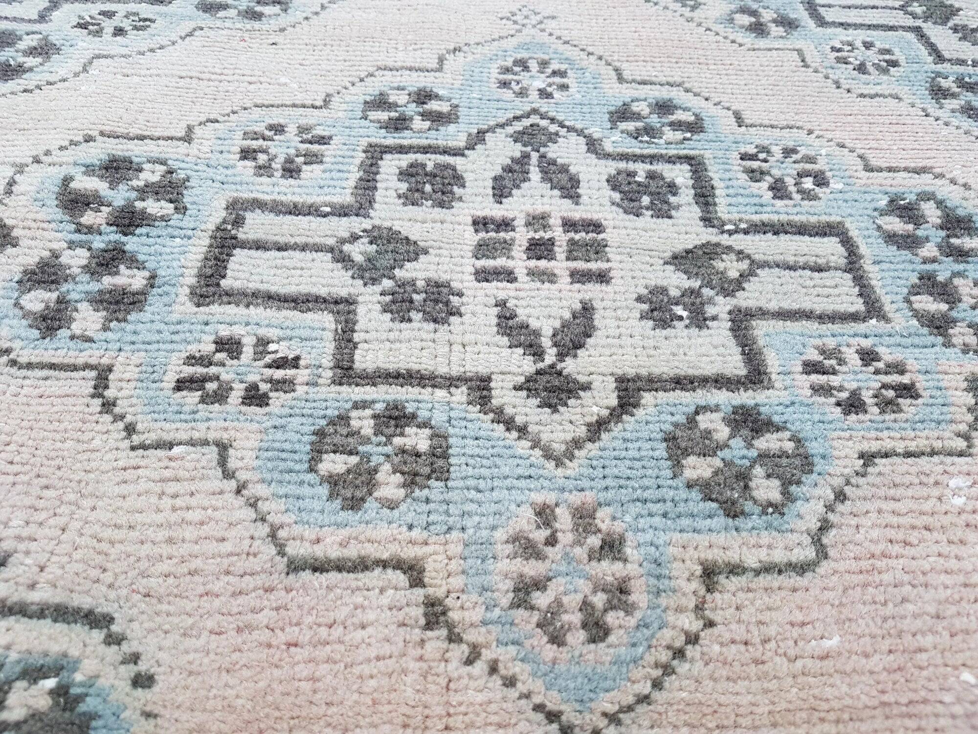Vintage Turkish hallway rug 95x354 cm