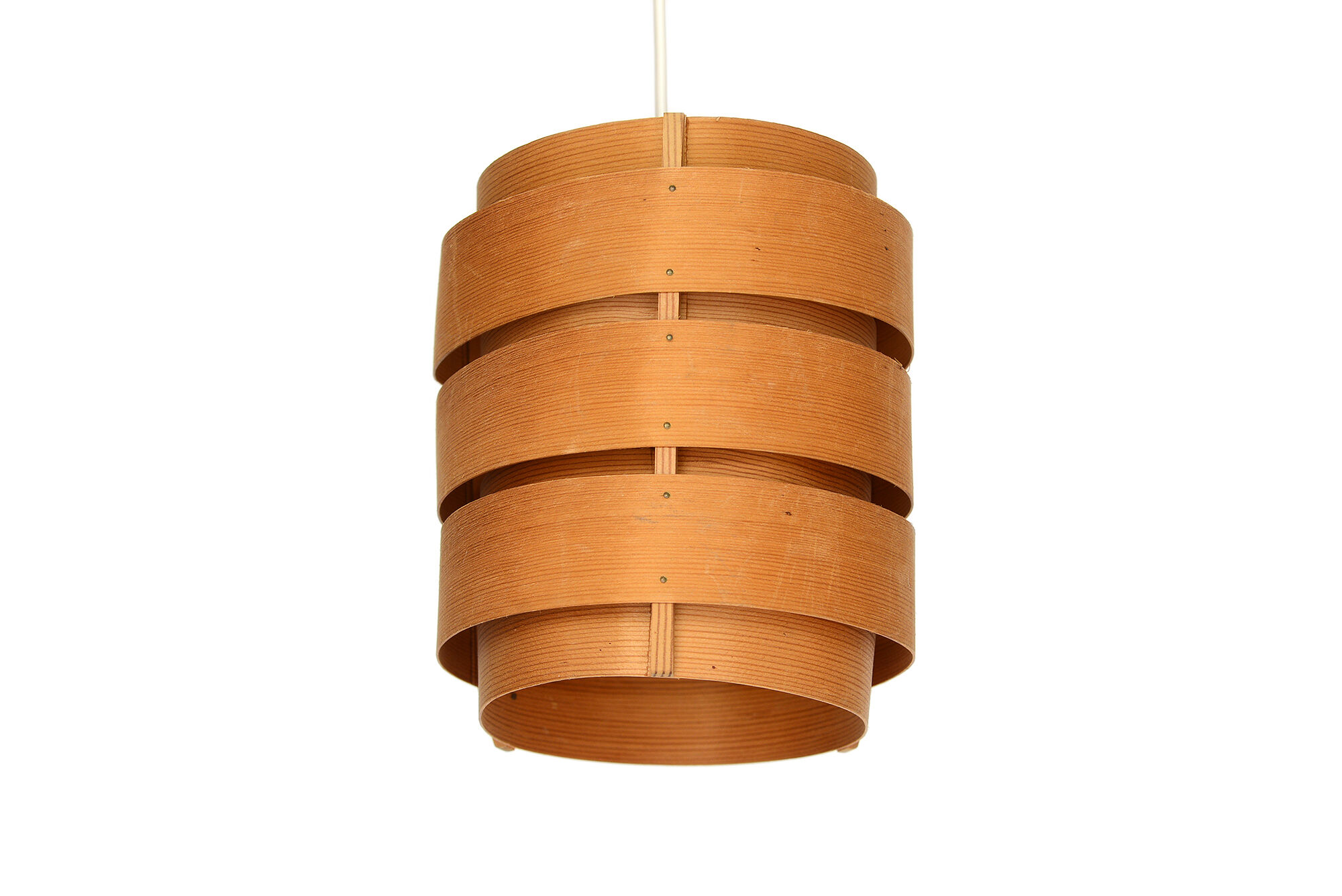 Pine veneer pendant light T499/1 "Rolf" by Hans-Agne Jakobsson for Ellysett AB. Sweden 1960s