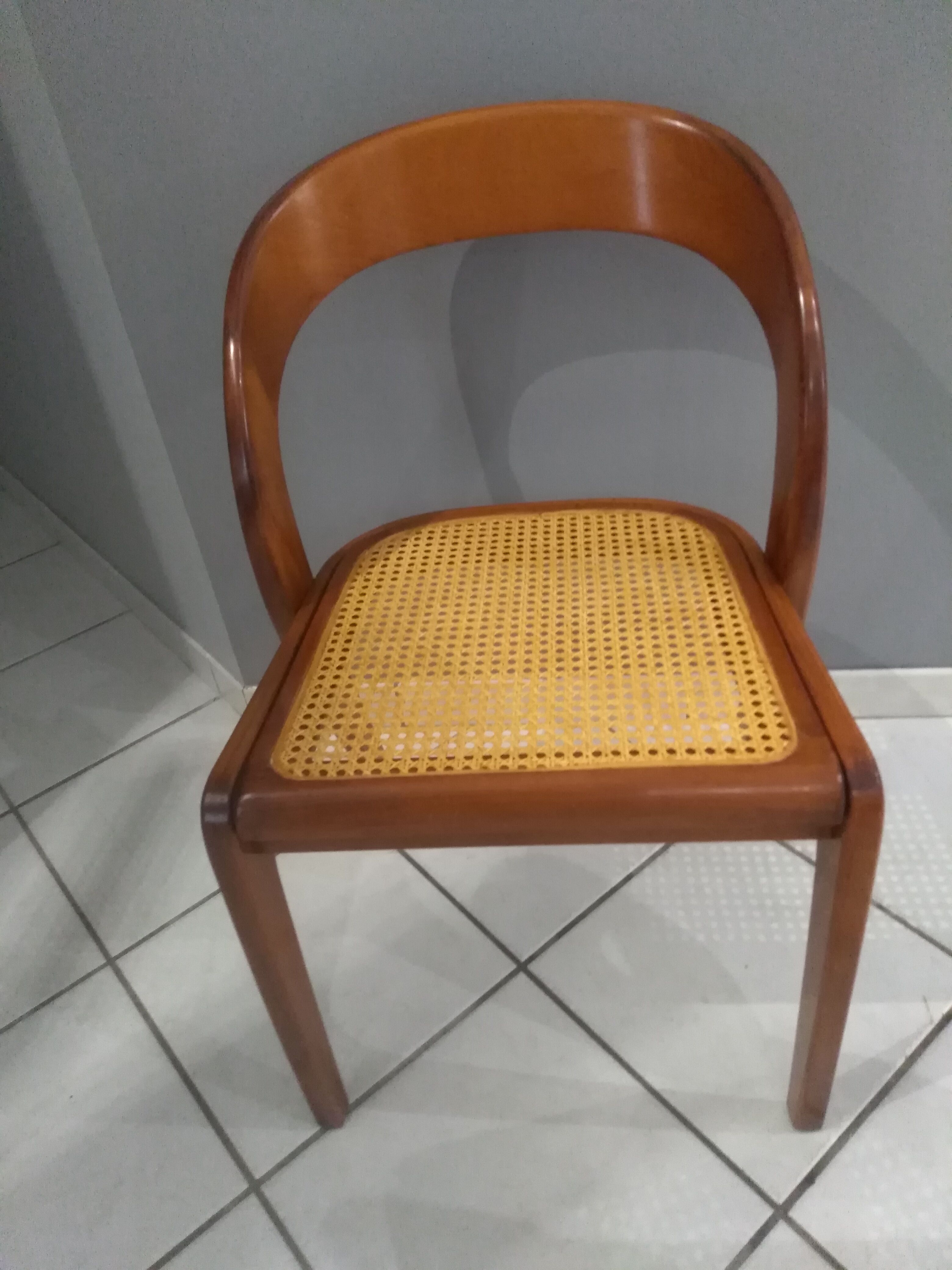 Suite of 4 chairs Baumann model Vintage Gondola 1970s