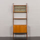 Scandinavian free standing wall unit model Ergo in light teak by John Texmon, Norway 1960s