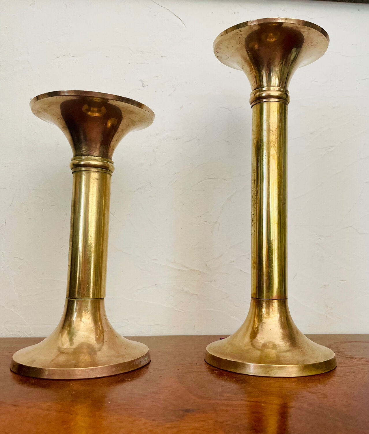 Pair of vintage brass candlesticks