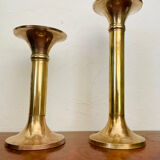 Paire de bougeoirs en laiton vintage