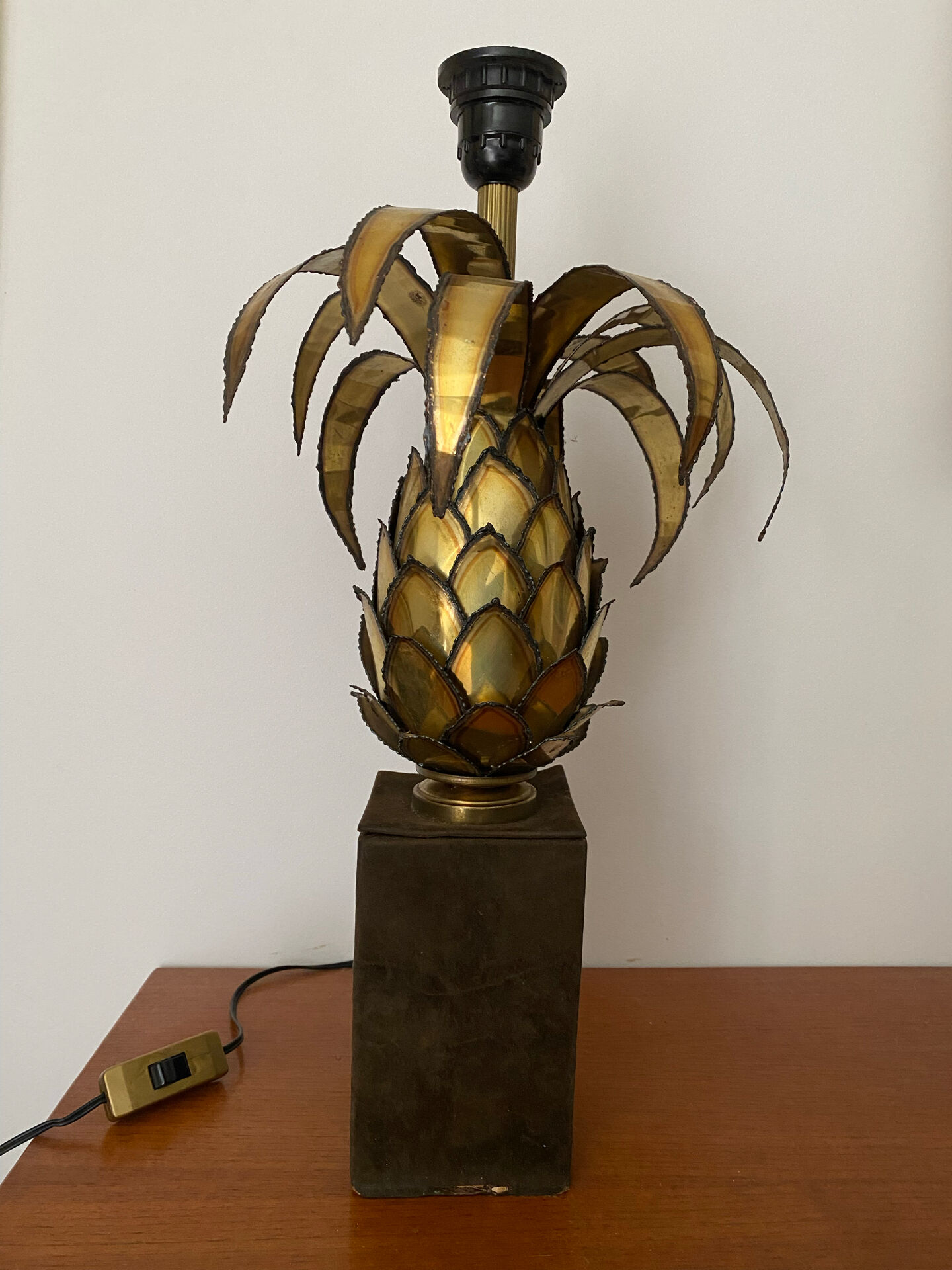 Vintage Pineapple Lamp Maison Jansen