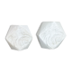 Set of 2 Original OP Art Biscuit Porcelain Vases by AK Kaiser, Germany, 1970s