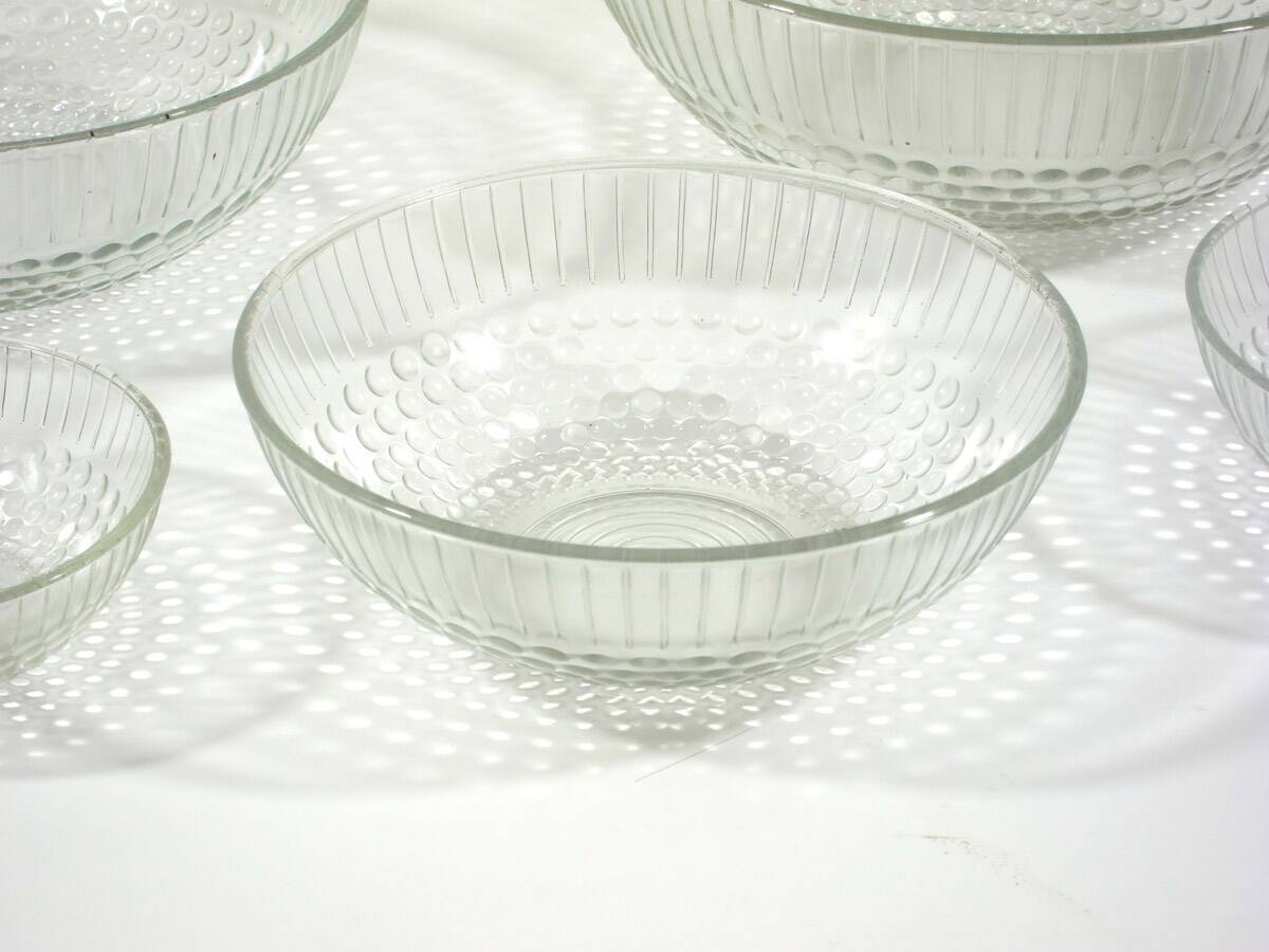 Bauhaus style 1930s glass bowls