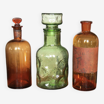 Lot of bottles and carafe