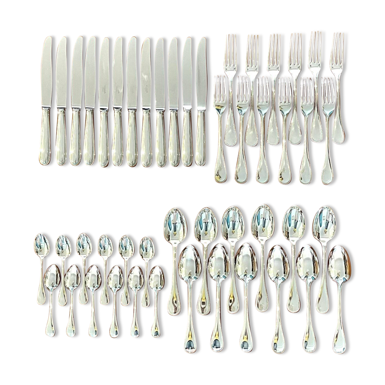 Christofle pearl flatware, 49 pieces, near mint condition