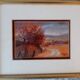 Old pastel painting of Vosges landscape signed Antoine Dugois