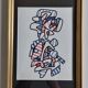Silkscreen print after Jean Dubuffet, framed, 1970s, 21 x 31 cm