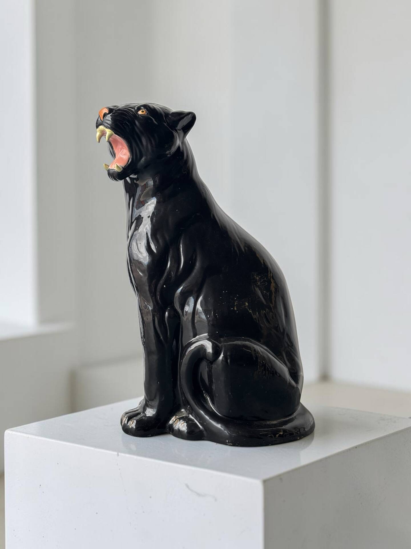 Ceramic panther, Italy 1970