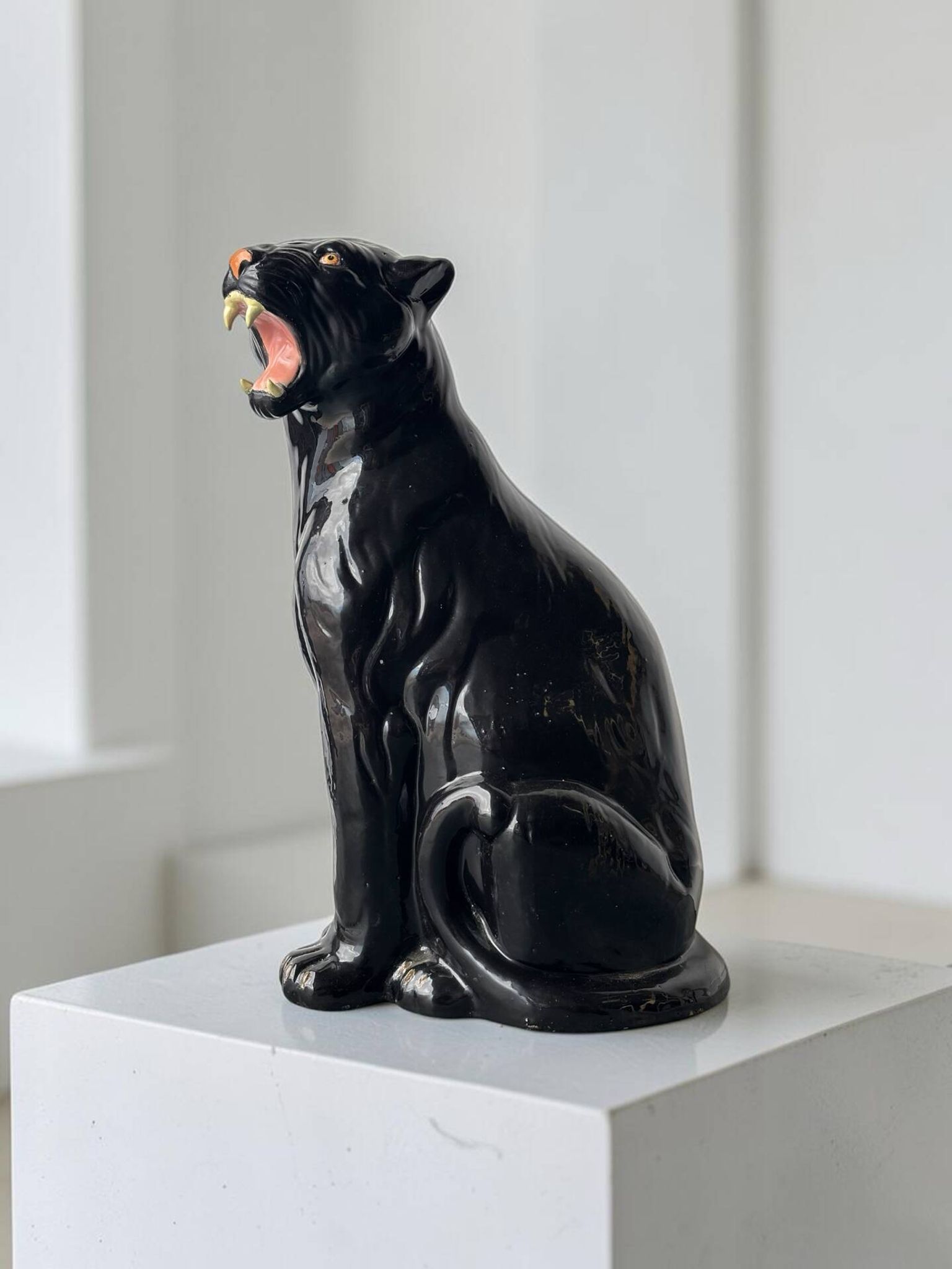 Ceramic panther, Italy 1970