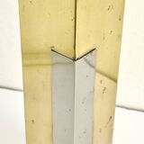 Art Deco geometric vase in gilded brass