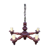 5-branch wood chandelier