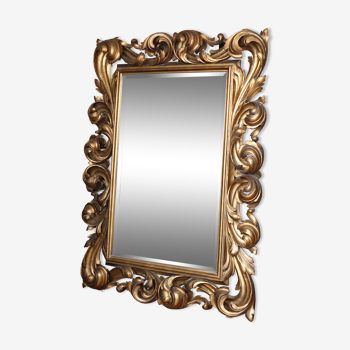 Miroir doré exceptionnel 92x128