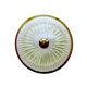 Large vintage ceiling lamp, glass and brass 60s