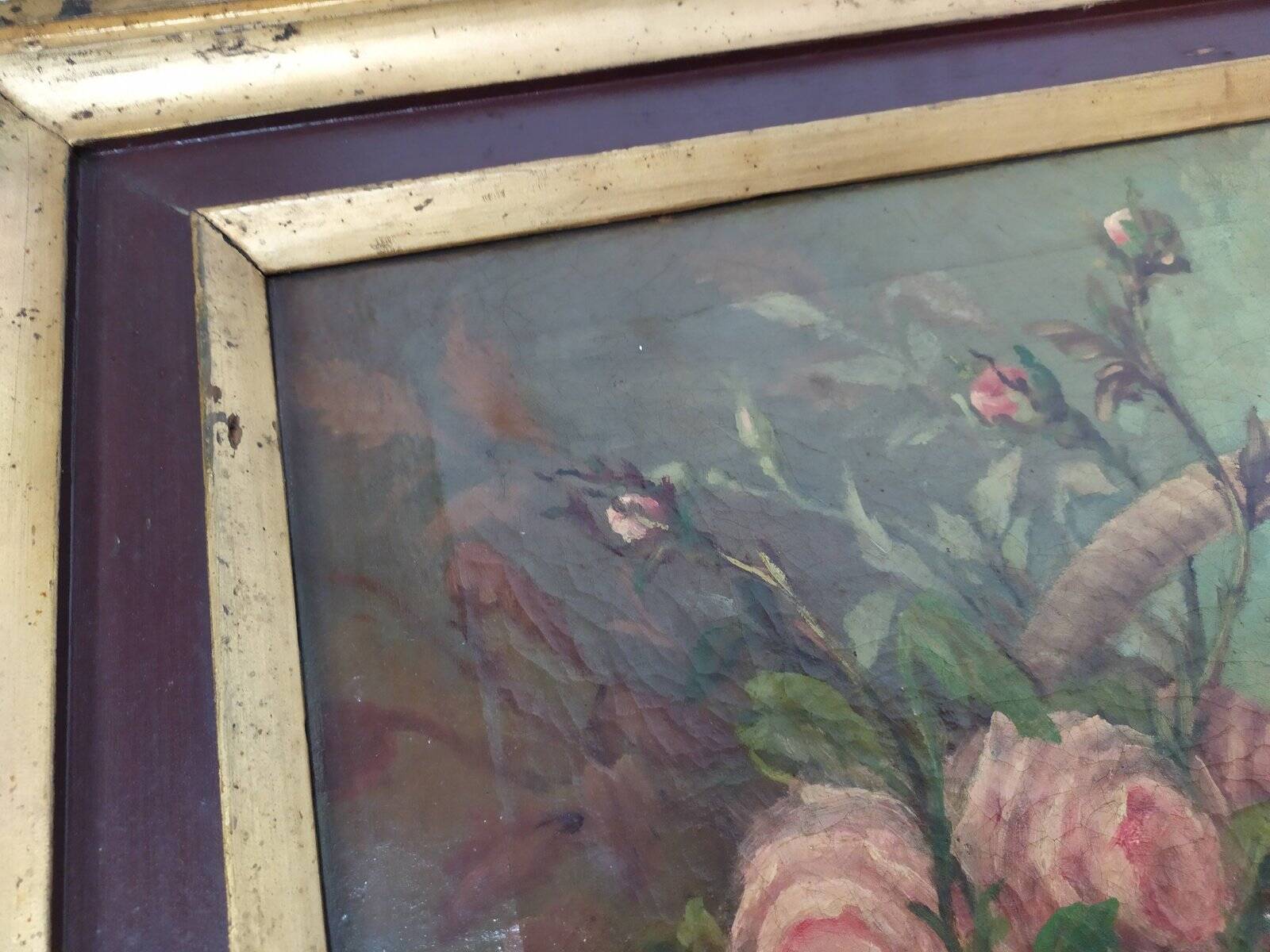 Still life, oil on canvas, framed
