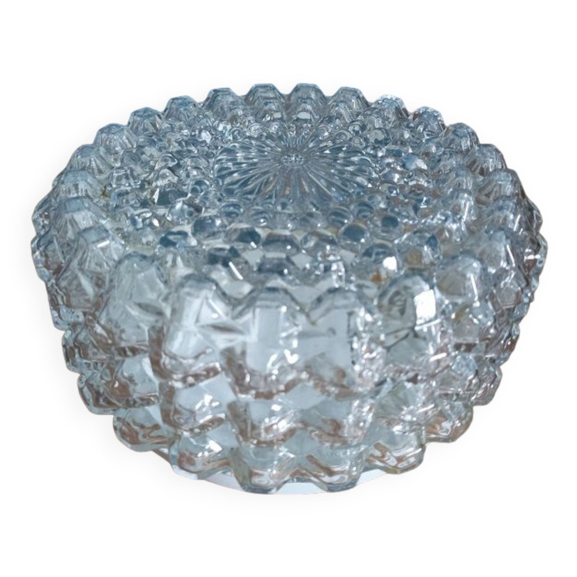 Plafonnier applique étoile verre moulé