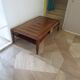 Large coffee table - cherry finish - solid wood - butterfly motifs