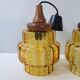 Pair of pendant lamps Carl Fagerlund Orrefors vintage 1960