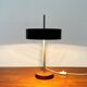 Mid-century minimalist table lamp with a teak veneer base, 1960s.