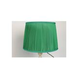 Candlesticks mounted as lamps, silver-plated bronze.