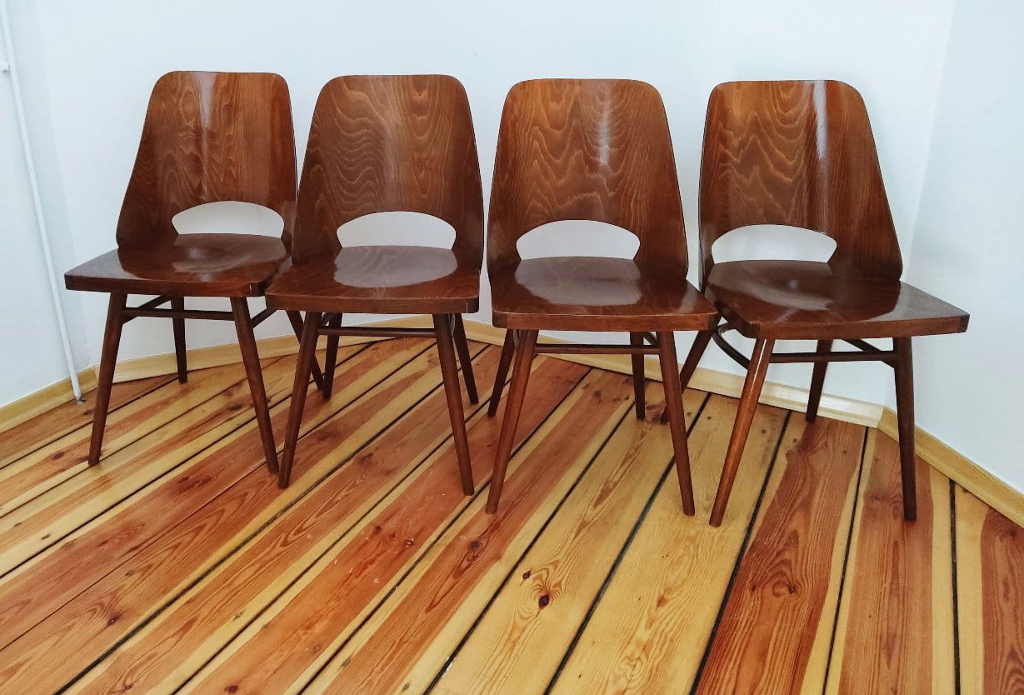 Set of Four Chairs by O. Haerdtl for TON, Czechoslovakia, 1960s