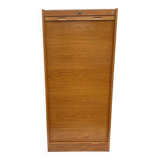 Double column curtained filing cabinet in oak, 1960