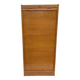 Double column curtained filing cabinet in oak, 1960
