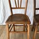 Set of 5 beech wood bistro chairs from the 1950s