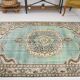 5x8 Green & Cream Oriental Vintage Rug 157x235Cm SK 24776