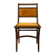 Art Nouveau dining chair in solid wood and velvet with brass studs, 1900s–1910s