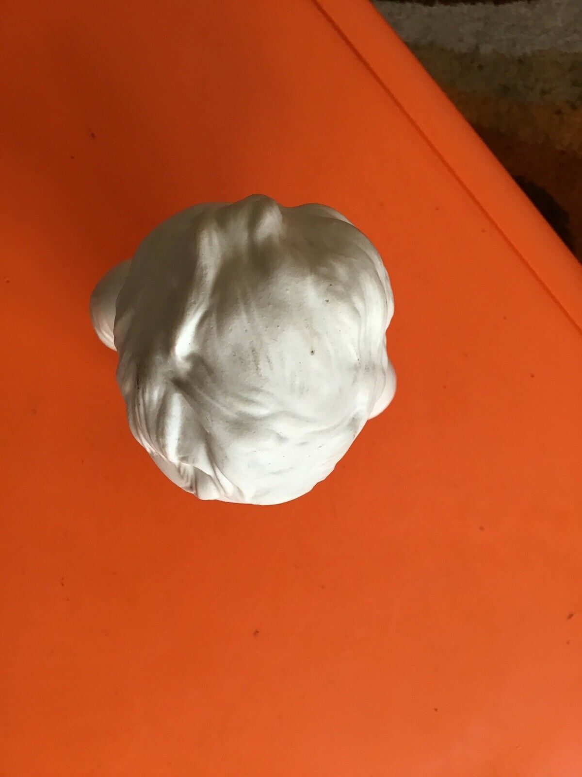 Bust child cherubin porcelain biscuit signed Tharaud Limoges made In France
