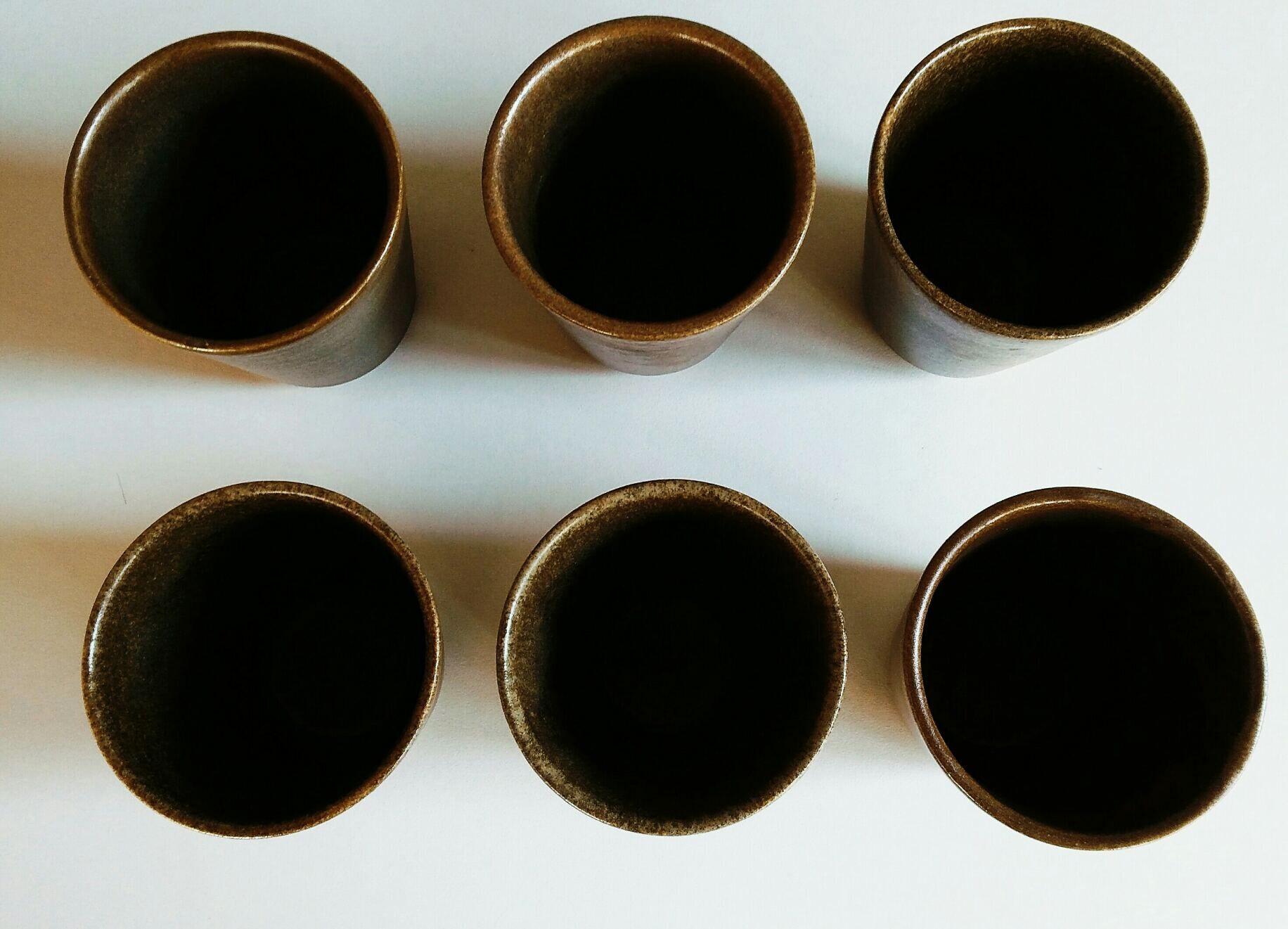 Set de  6 verres en grès vintage Digoin